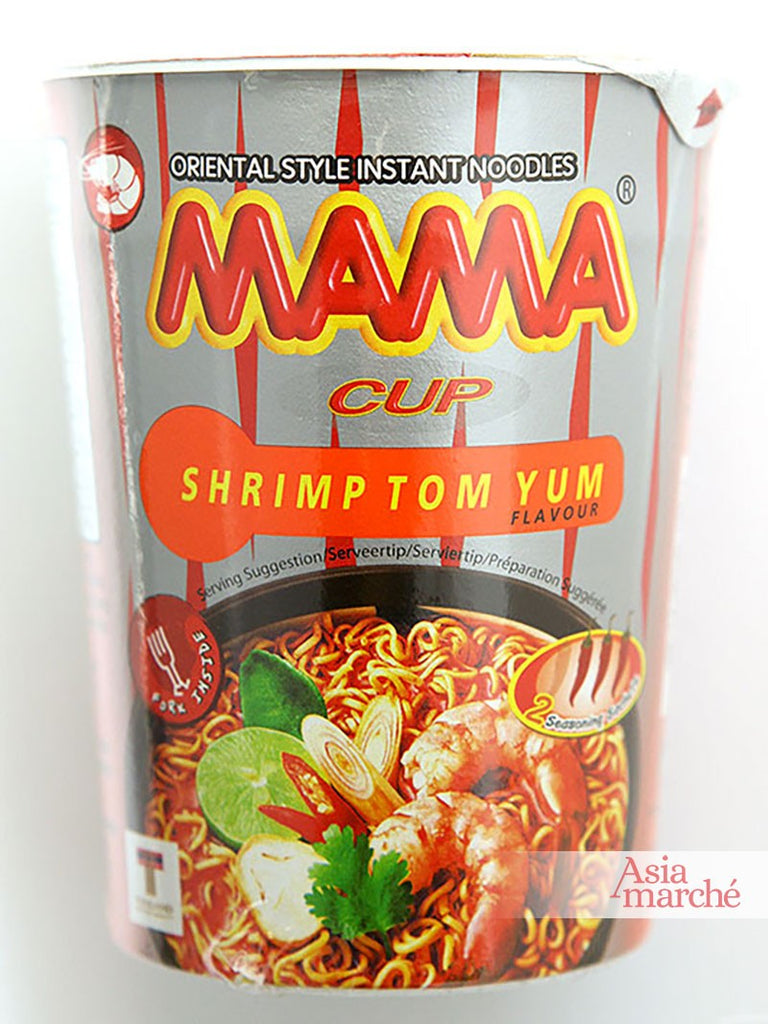Soupe piquante de nouilles à la crevette Tom Yum en bol de 70g Mama - Asiamarché france