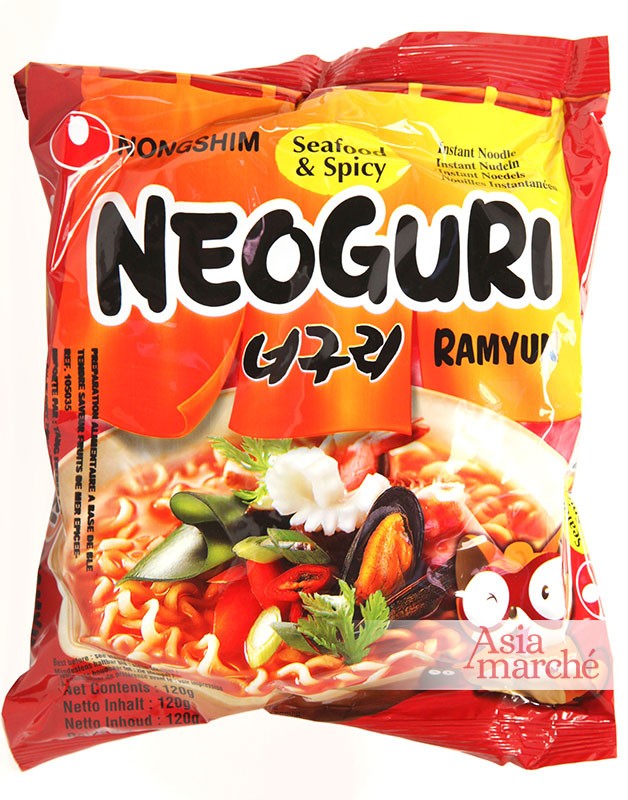 Soupe de nouilles Neoguri, fruits de mer épicés 120g Nongshim - Asiamarché france