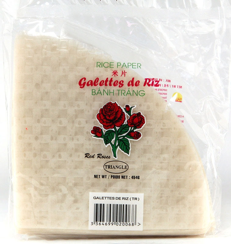 Galettes, Feuilles de riz triangulaire 454g Red Roses - Asiamarché france