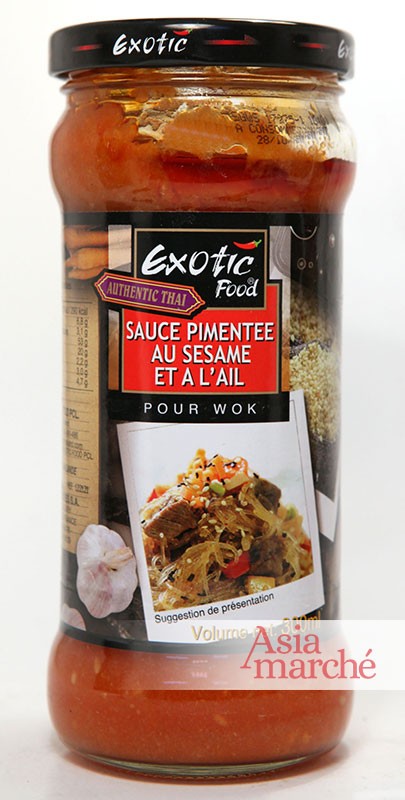 Sauce pimentée au sésame et à l'ail pour wok 300ml Exotic Food - Asiamarché france