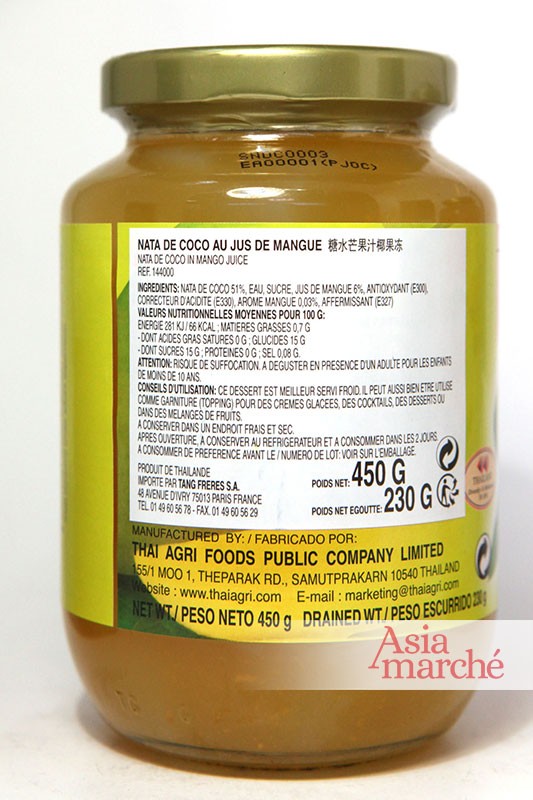 Nata de coco saveur mangue 450g Aroy-D - Asiamarché france