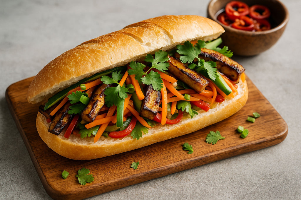 Banh mi veggie à la plancha