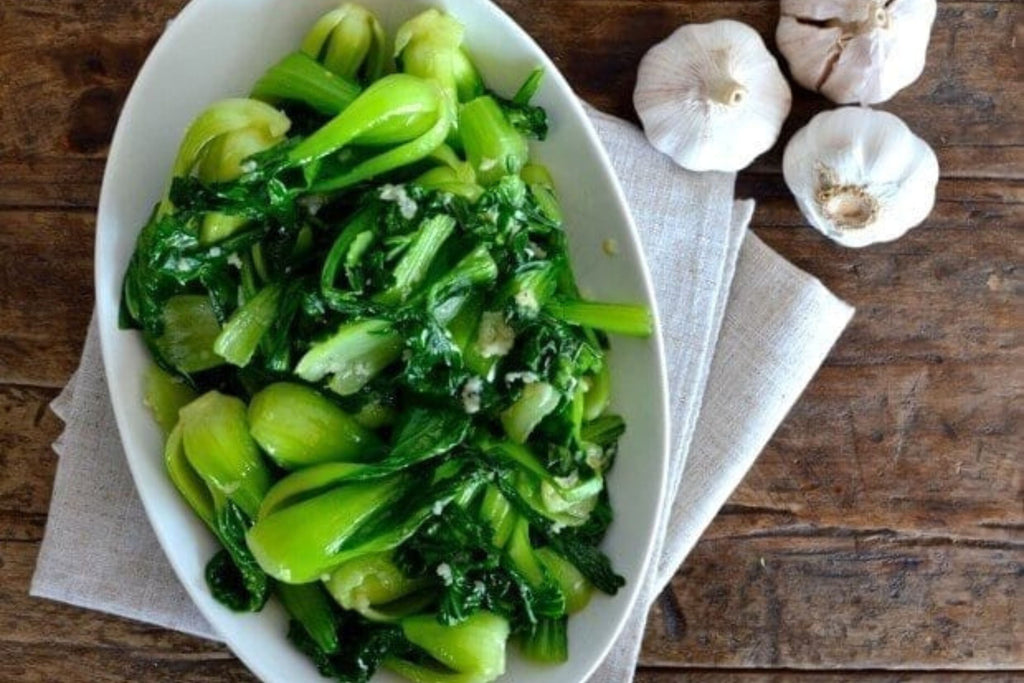 Chou chinois sauté à l’ail et au gingembre