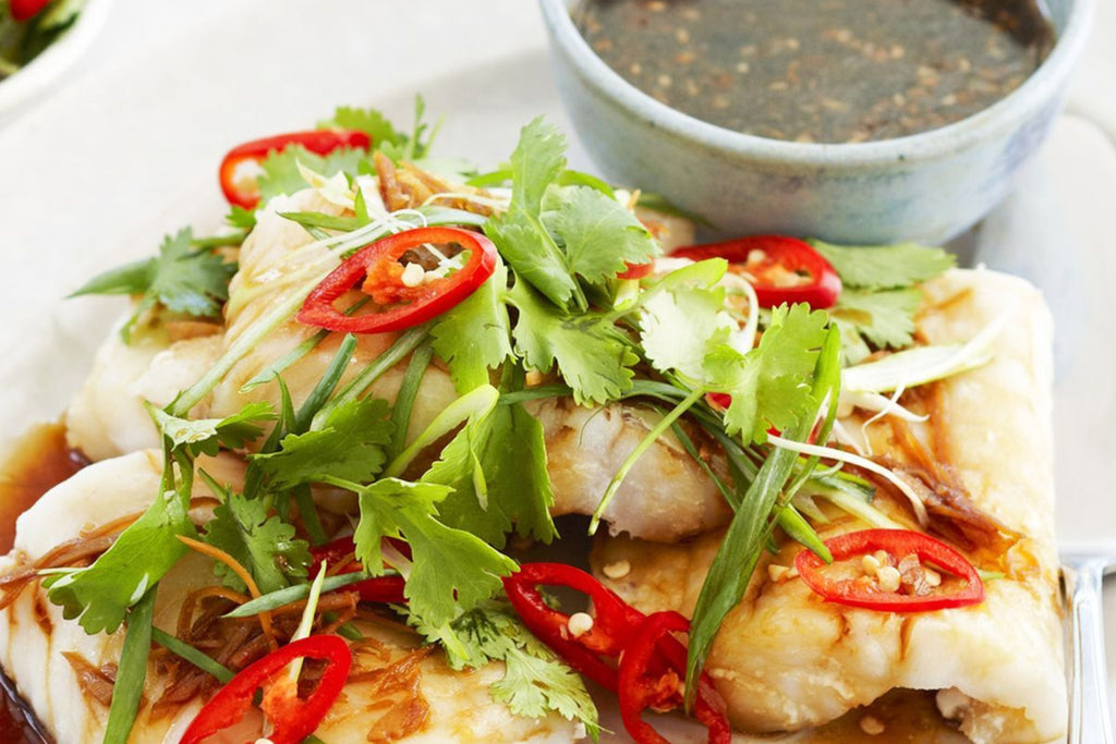 Filet de poisson vapeur gingembre & soja