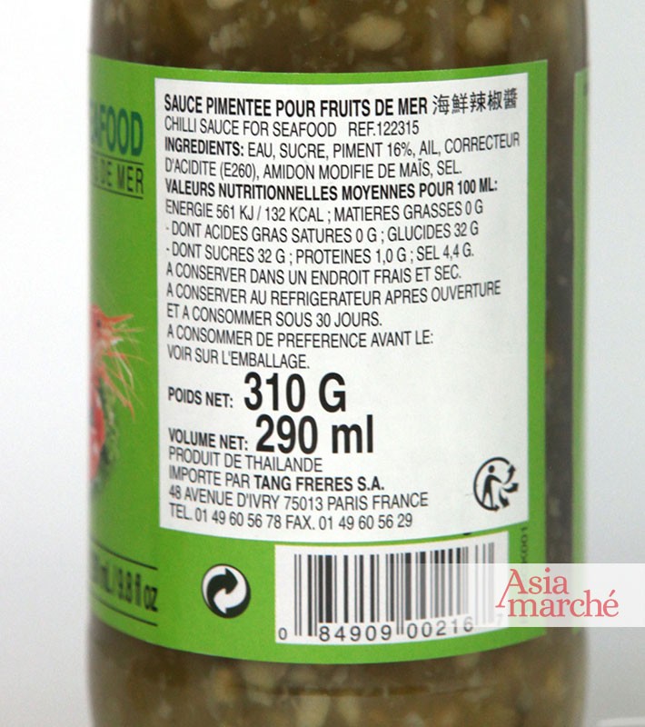 Sauce pimentée pour Fruits de mer 310g Coq - Asiamarché france