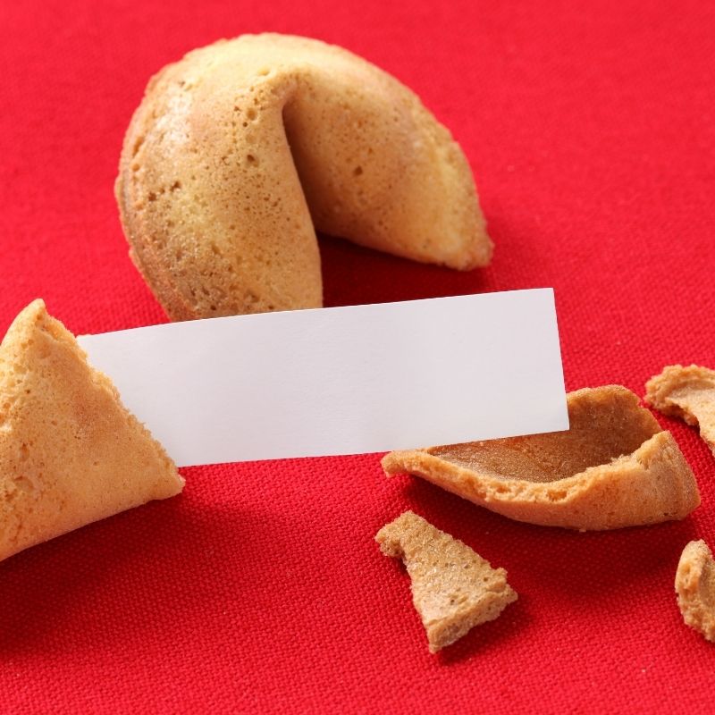 8 Fortune cookies / Biscuits Chinois porte-bonheur avec message - Asiamarché france