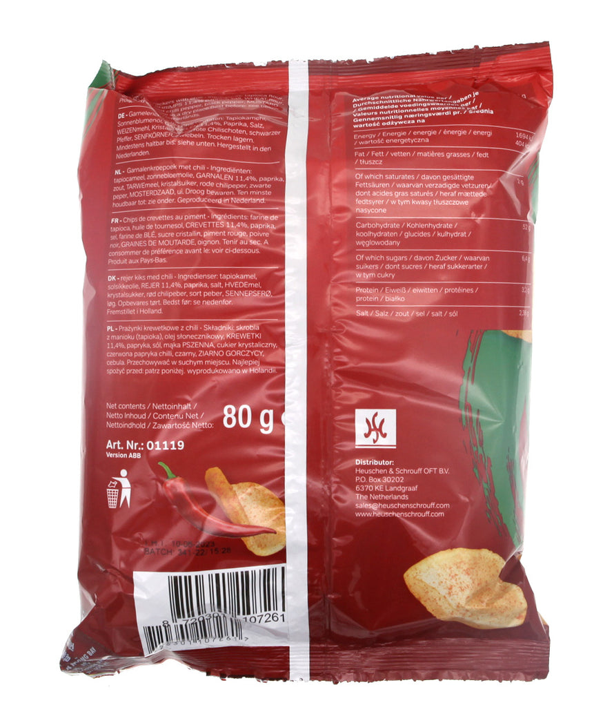 Chips crevettes au Sriracha 80g Nongshim - Asiamarché france