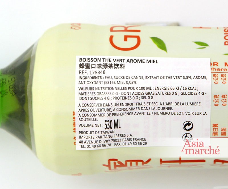 Thé vert au miel 53cl ChinChin - Asiamarché france