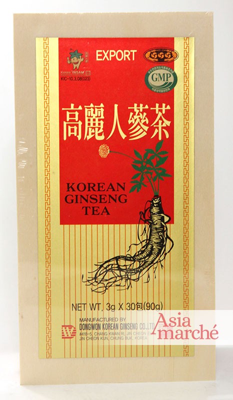 Thé au Ginseng Coréen 30 sachets - Asiamarché france