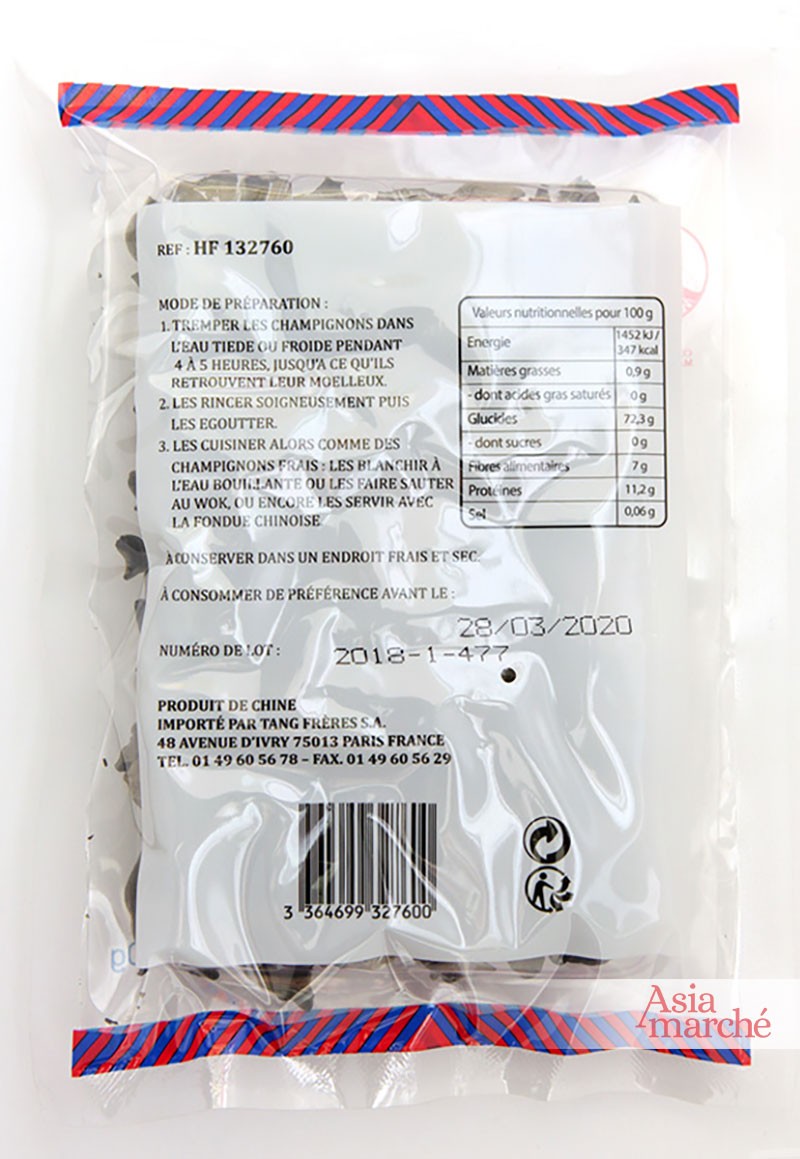 Champignons noirs secs 50g Coq - Asiamarché france