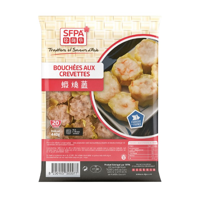 20 Bouchées aux Crevettes Ha Sui Mai surgelés SFPA 460g