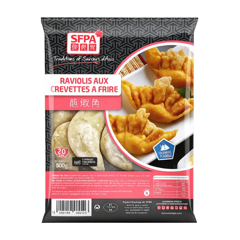 20 Raviolis crevettes à frire surgelés 500g SFPA