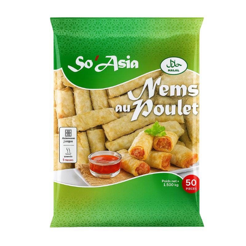 50 Nems surgelés au poulet So Asia 1,9kg