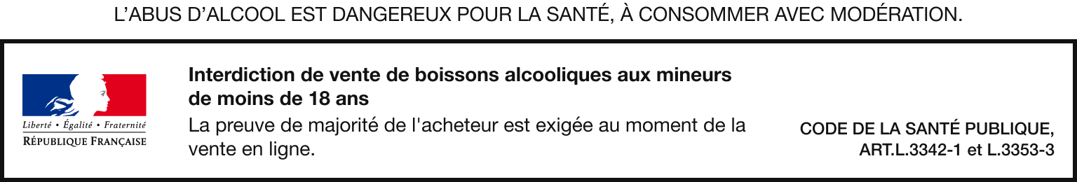 Interdiction de vente de boissons alcooliques aux mineurs de moins de 18 ans. La preuve de majorité de l'acheteur est exigée au moment de la vente en ligne. Code de la santé publique, articles L.3342-1 et L.3353-3.