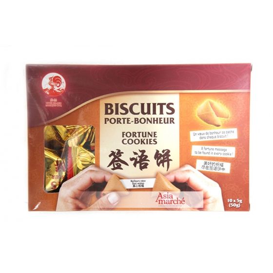 Fortune cookies / Biscuits Chinois porte-bonheur avec message - Asiamarché france