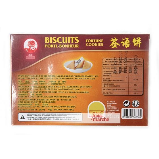 Fortune cookies / Biscuits Chinois porte-bonheur avec message - Asiamarché france